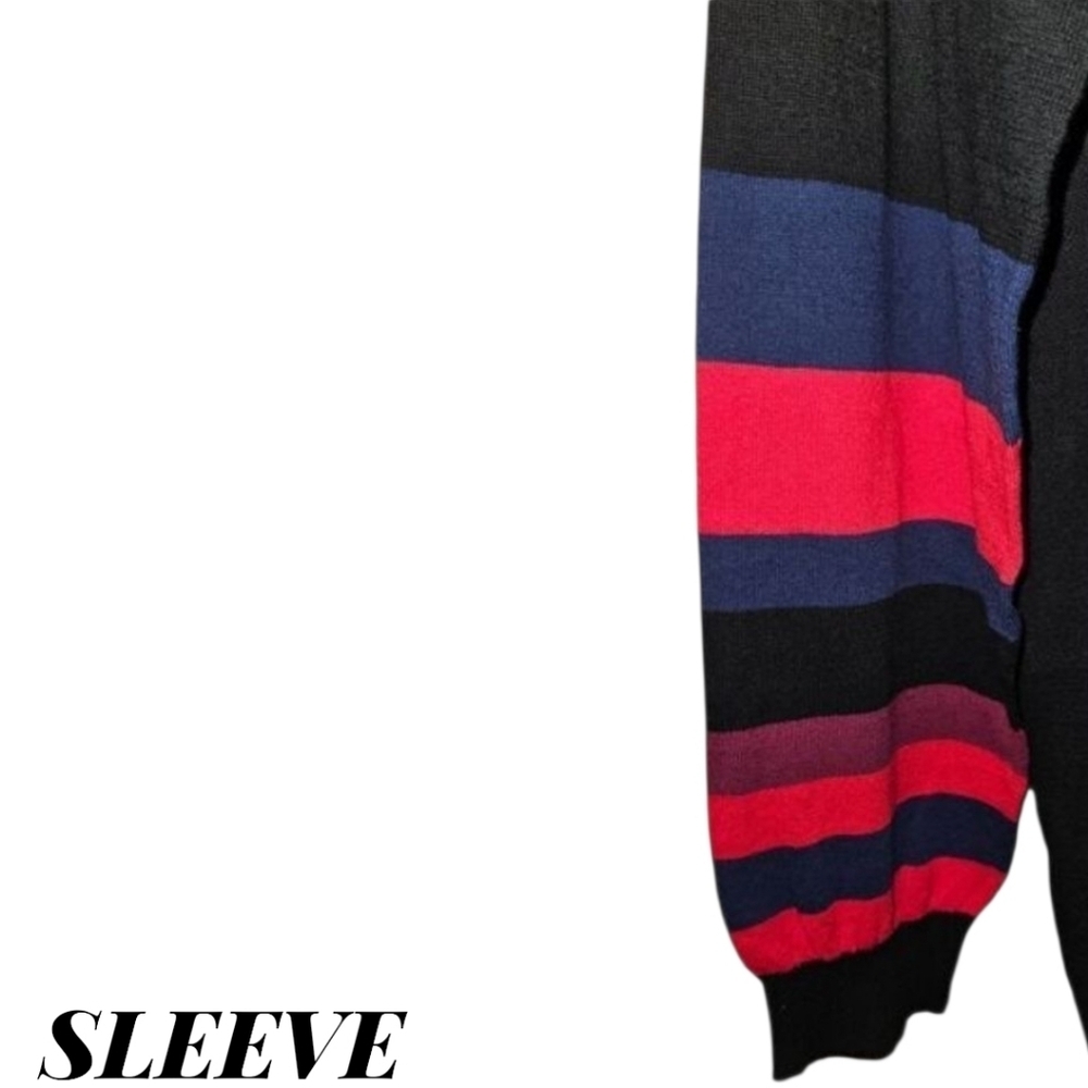 BCB GENERATION Women's red,black,blue crew neck longsleve floral Sweater Size L - Picture 9 of 15